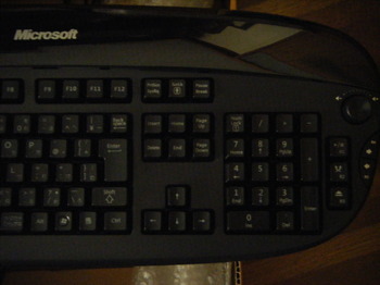 Microsoft Reclusa Game Keyboard 右側のアップ写真